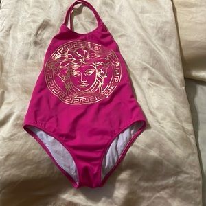 Girls size 6 Versace Medusa logo one-pc swimsuit